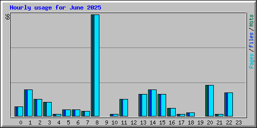 Hourly usage for June 2025