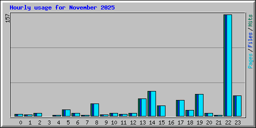 Hourly usage for November 2025