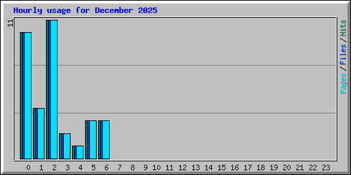 Hourly usage for December 2025